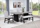 Crown Mark Sebastian Black/Gray Dining Bench-1