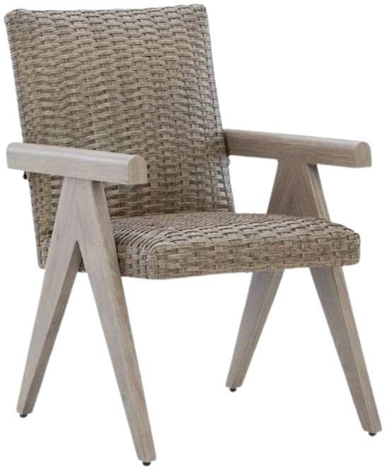 Signature Design by Ashley® Carisbo 2-Piece Beige Aluminum/Wicker Outdoor Arm Chair-2