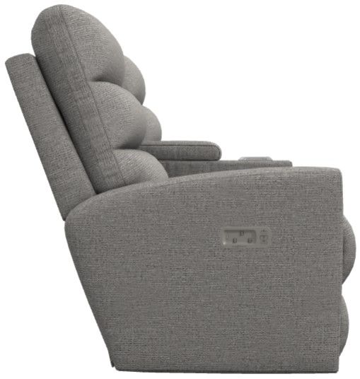 La-Z-Boy® Liam Twilight Power Wall Reclining Loveseat with Console and Headrest-3