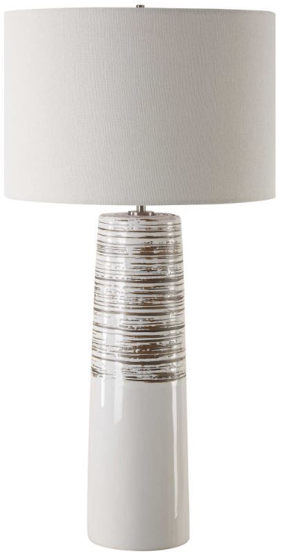 Uttermost® Haven White Glaze Table Lamp-0