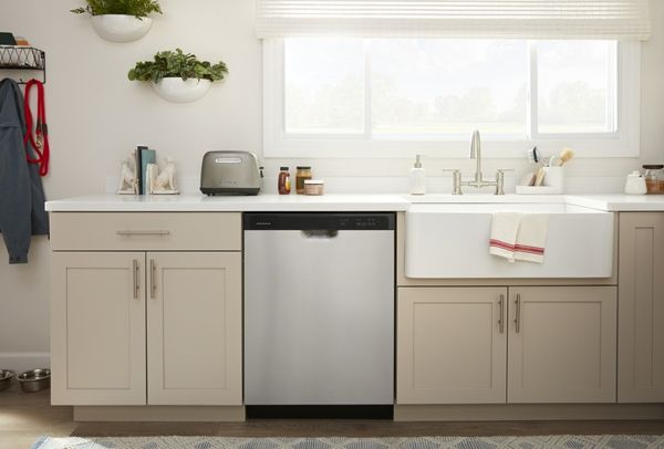 Amana 24" Stainless Steel Front Control Built In Dishwasher with Midnight Interior