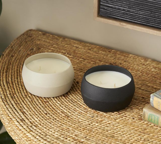 Deco Marche 2-Piece Multi-Colored Apple Cinnamon and Creamy Vanilla Swirl Scented Round 2-Wick Candle with White Wax Set-3