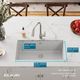 Elkay Quartz Classic® White 33" x 18-7/16" x 9-7/16" Single Bowl Undermount Sink-4