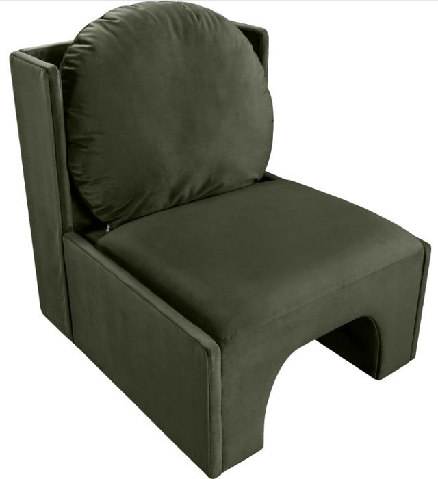 Meridian Furniture Sigma Green Velvet Upholstered Accent Chair-2