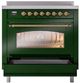 Ilve® Nostalgie II Series 36" Emerald Green Pro Style Induction Range-2