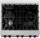 ZLINE Autograph Edition Legacy 30" Satin Stainless Steel Pro Style Dual Fuel Range with 4 Burner Cooktop, Electric Convection Oven and Matte Black Accents-3