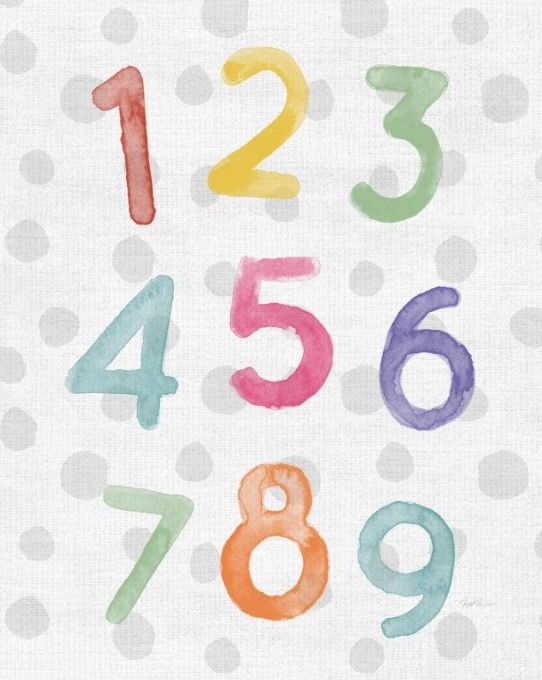 Classy Art Watercolor Numbers by Natalie Carpentieri Wall Art-0