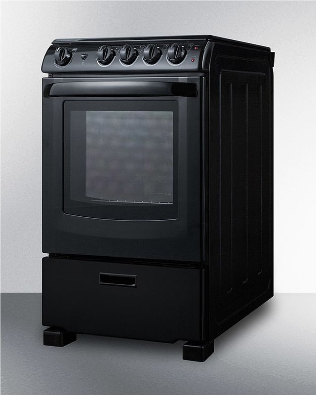 Summit® White Pearl Series 24" Black Slide-In Electric Range-3