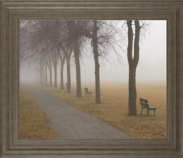 Classy Art Beige/Brown Foggy Day By Keith Levit Wall Art-1