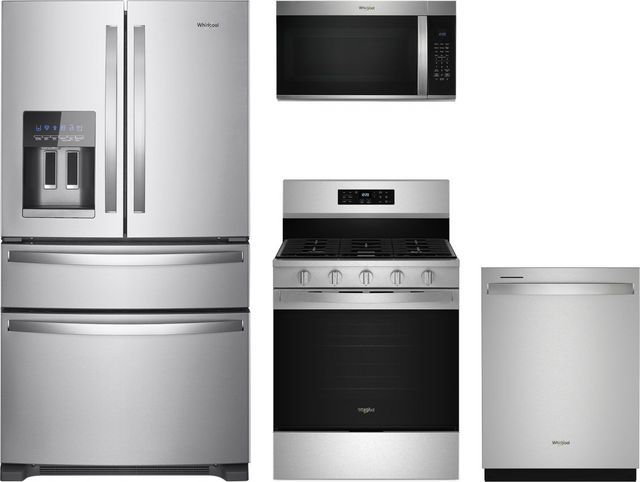 Whirlpool® 4 Piece Stainless Steel Kitchen Package