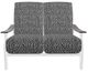 Telescope Casual St. Catherine Agra Classic/Snow Aluminum/Fabric Outdoor MGP Cushion Loveseat with Boardwalk Rustic Arms-1