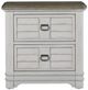 American Woodcrafters Meadowbrook Sand/Whitewash 2-Drawer Nightstand-2
