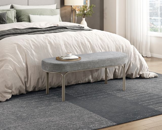 Homelegance® Waldon Champagne/Gray Bench-3