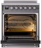 Ilve® Nostalgie II Series 30" Matte Graphite Pro Style Induction Range-1
