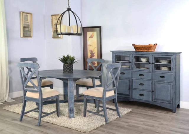 Sunny Designs™ Marina Ocean Blue 54" Round Dining Table-1