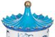 A & B Home Blue/White Candle Holder-1