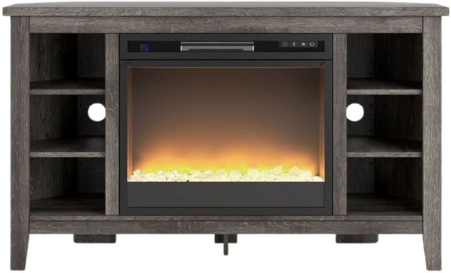 Signature Design by Ashley® Arlenbry Gray Corner TV Stand with Electric Fireplace-1