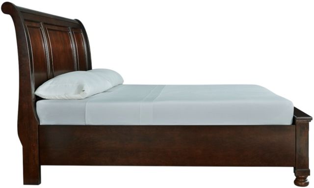 Millennium® by Ashley® Porter Rustic Brown California King Storage Sleigh Bed-3