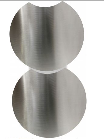 Meridian Furniture Dimple 2-Piece Brushed Silver 28" Modular Nesting Table-2