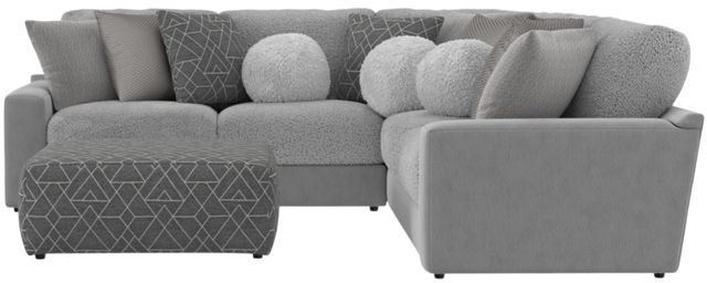 Jackson Furniture Canyon 4-Piece Gray/Platinum/Zinc Modular Sectional and Ottoman-3