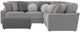 Jackson Furniture Canyon 4-Piece Gray/Platinum/Zinc Modular Sectional and Ottoman-3