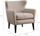 Olliix by Madison Park Grey Concetta Concave Club Chair-4