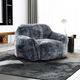 Primo™ International Sealy® Tore Rabbit Fur Blue Steel Bean Bag Chair-1