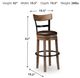 Signature Design by Ashley® Pinnadel Light Brown Tall Upholstered Swivel Bar Stool-1