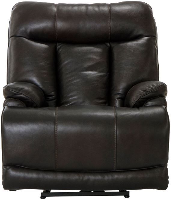 Catnapper® Naples Chocolate Power Recliner with Extended Ottoman-1