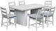 Intercon Nash 7-Piece Buff Aluminum Counter Height Dining Table Set-0