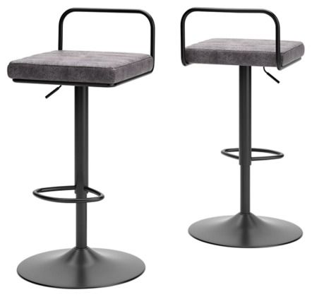 Signature Design by Ashley® Strumford Gray/Black Bar Stool-2
