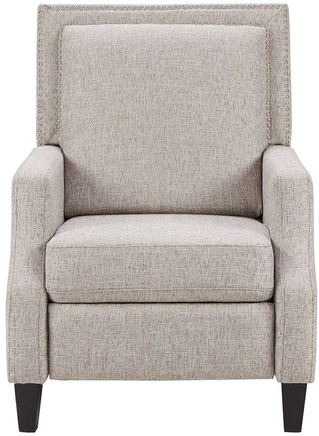 Olliix by Madison Park Grey Naomi Push Back Recliner-0