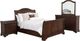Elements International Cameron 4-Piece Cherry Queen Sleigh Bedroom Set-0