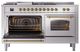 Ilve® Nostalgie II Series 60" Stainless Steel Pro Style Dual Fuel Range-3