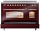 Ilve® Nostalgie II Series 48" Burgundy Pro Style Induction Range-4