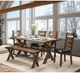 Mazin Furniture Sansa Warm Oak Brown Dining Table-3