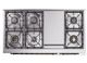 Ilve® Nostalgie II Noblesse 48'' Antique White Pro Style Dual Fuel Range with Chrome Trim-3