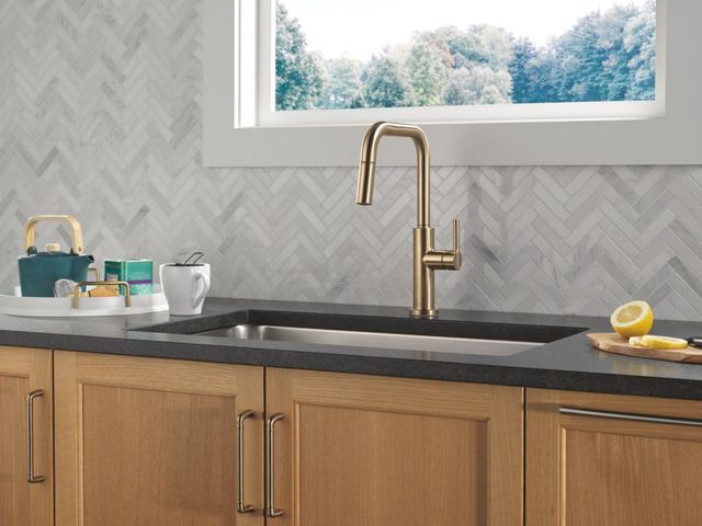 Delta Nicoli® Champagne Bronze Single Handle Faucet-3