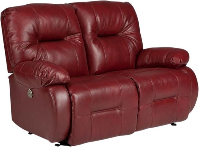 Best® Home Furnishings Customizable Brinley Leather Power Reclining Space Saver® Loveseat with Tilt Headrest-0