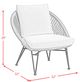 Elements International Grace 4-Piece Black/Natural Fabric/Wooden Outdoor Seating Set-3