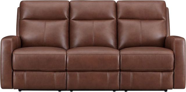Aurora Furniture Muskoka Pecan Power Reclining Sofa-0