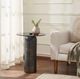 Renwil® Arta Glass Top Side Table with Tinted Black Base-1