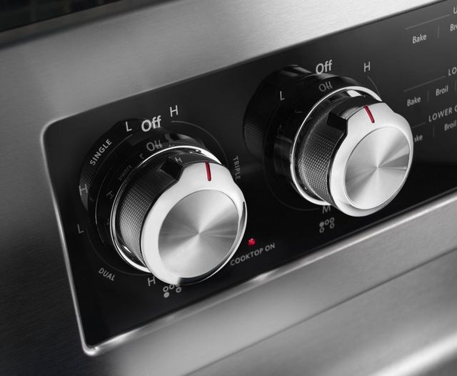 KitchenAid® 30" Stainless Steel Freestanding Electric Double Oven Range-3