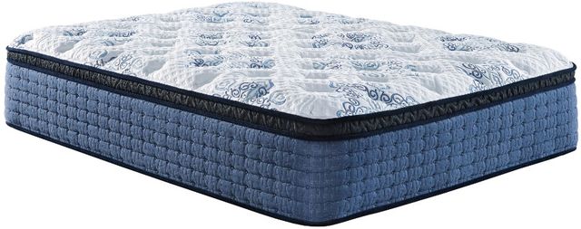 Sierra Sleep® by Ashley® Mt Dana 2-Piece Hybrid Euro Top and Good Adjustable Base Queen Mattress Set-1