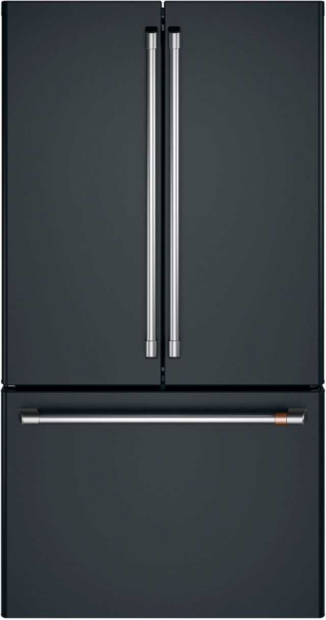Café™ 36" 23.1 Cu. Ft. Matte Black Counter Depth French Door Refrigerator-0