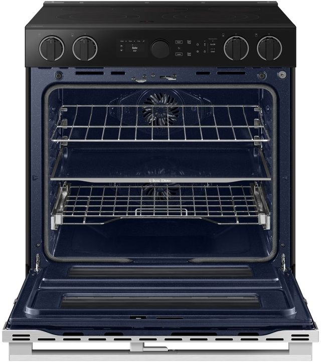 Samsung Bespoke 30" Fingerprint Resistant Stainless Steel Slide-In Electric Range with Flex Duo™ and Illuminated Precision Knobs-2