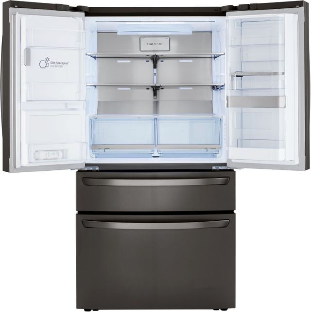 LG 36 in. 29.5 Cu. Ft. PrintProof™ Black Stainless Steel Smart Wi-Fi Enabled French Door Refrigerator with CraftIce™-3