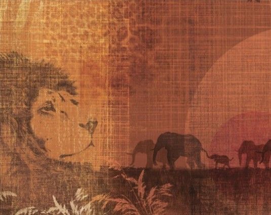 Classy Living Venter, T. Safari Sunset II Wall Art-2