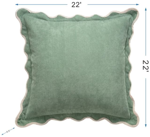 Stylecraft Tamara Day Green 22" Down Fill Designer Pillow-2