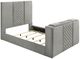 Coaster® Tara Gray Queen Upholstered Sleigh Bed-0